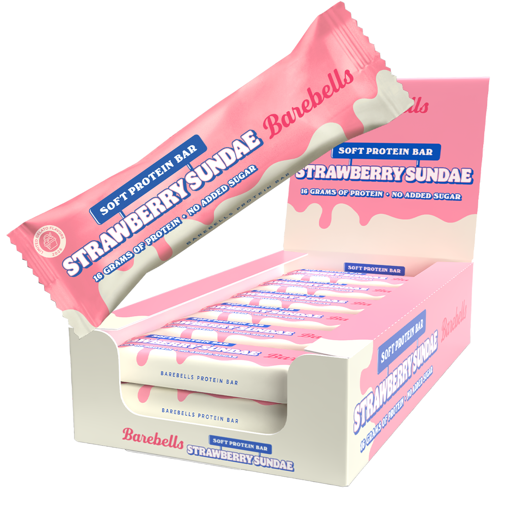 Barebells Strawberry Sundae 12st x 55g | Default Start Page - Alla kategorier - Nyheter - Nyheter 2026 - Godis - Nyheter 2026 | Gottegrisen
