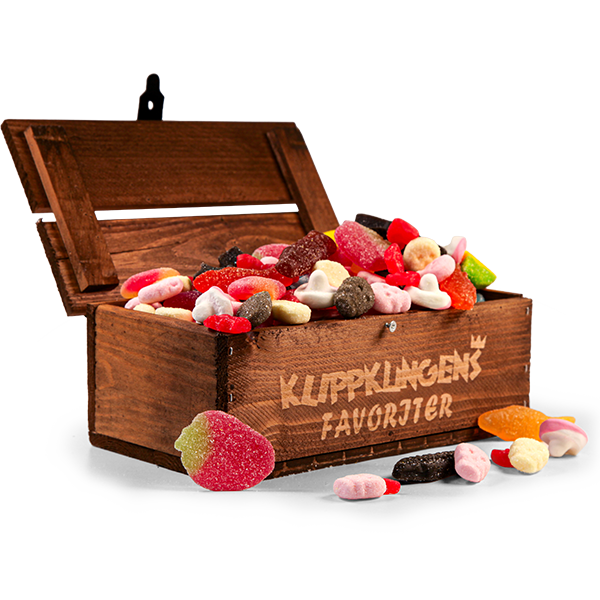 Klippkungens Favorit Godis Trälåda 500g | Default Start Page - Alla kategorier - Godis - Säsongsvaror - Påskgodis - Perfekt till företag | Gottegrisen