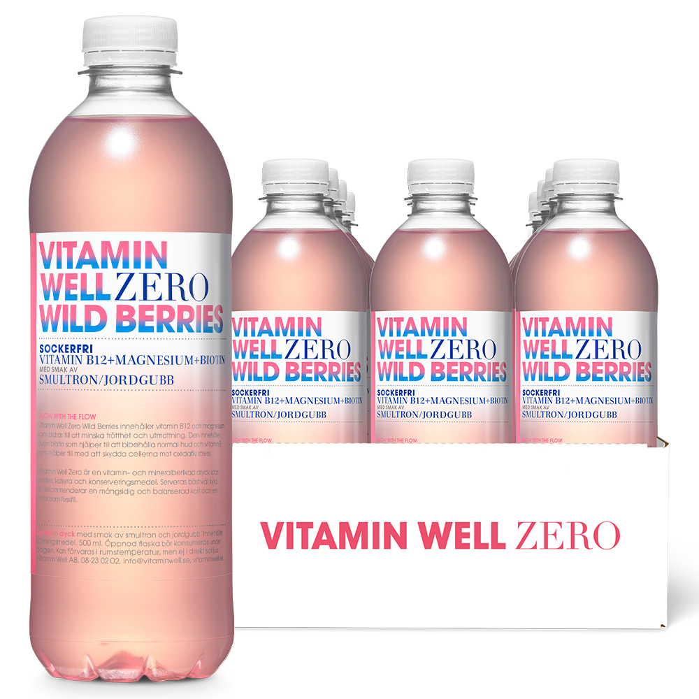 Vitamin Well Zero Wild Berries 50cl x12 | Default Start Page - Alla kategorier - Nyheter - Nyheter 2026 - Dryck - Nyheter 2026 | Gottegrisen