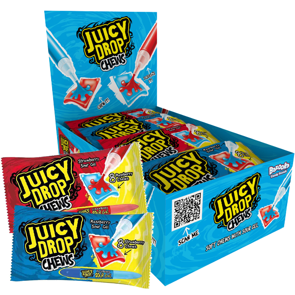Juicy Drop Chews 67g x 16st | Default Start Page - Alla kategorier - Godis - Påsar & Stycksaker - Roliga Stycksaker | Gottegrisen
