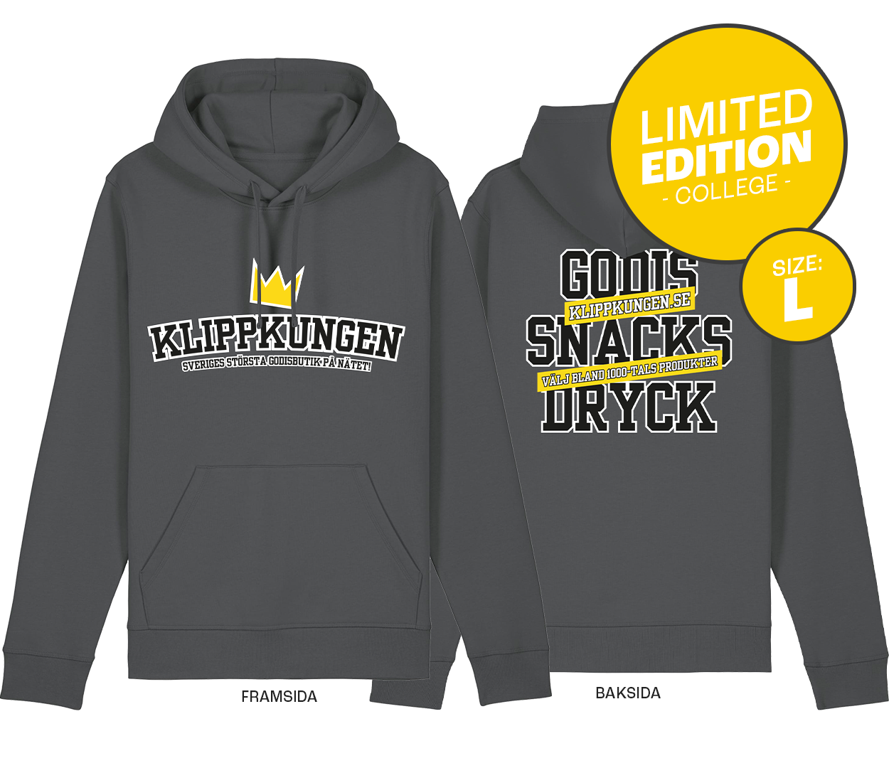 Klippkungen College Hoodie L | Default Start Page - Alla kategorier - Merch | Gottegrisen
