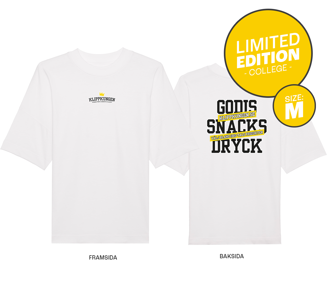 Klippkungen College Vit T-shirt M | Default Start Page - Alla kategorier - Merch | Gottegrisen
