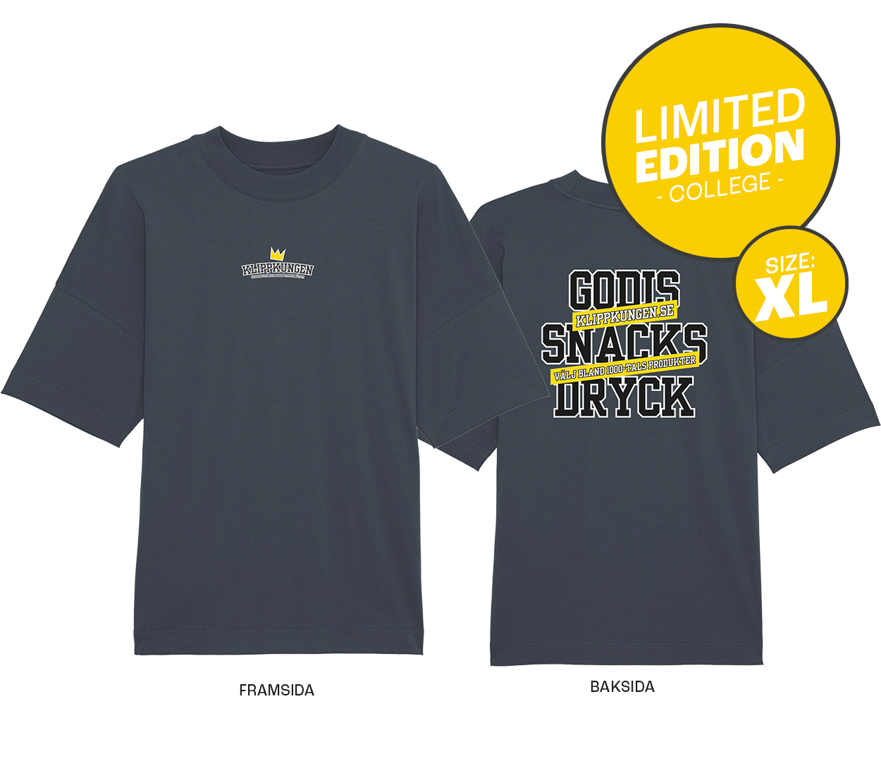 Klippkungen College Mörk Blå T-shirt XL | Default Start Page - Alla kategorier - Merch | Gottegrisen