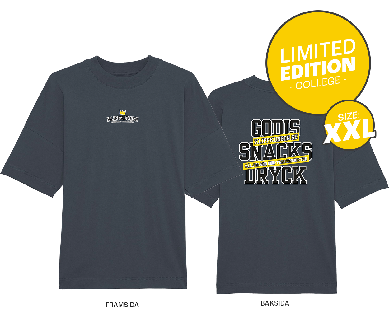 Klippkungen College Mörk Blå T-shirt XXL | Default Start Page - Alla kategorier - Merch | Gottegrisen