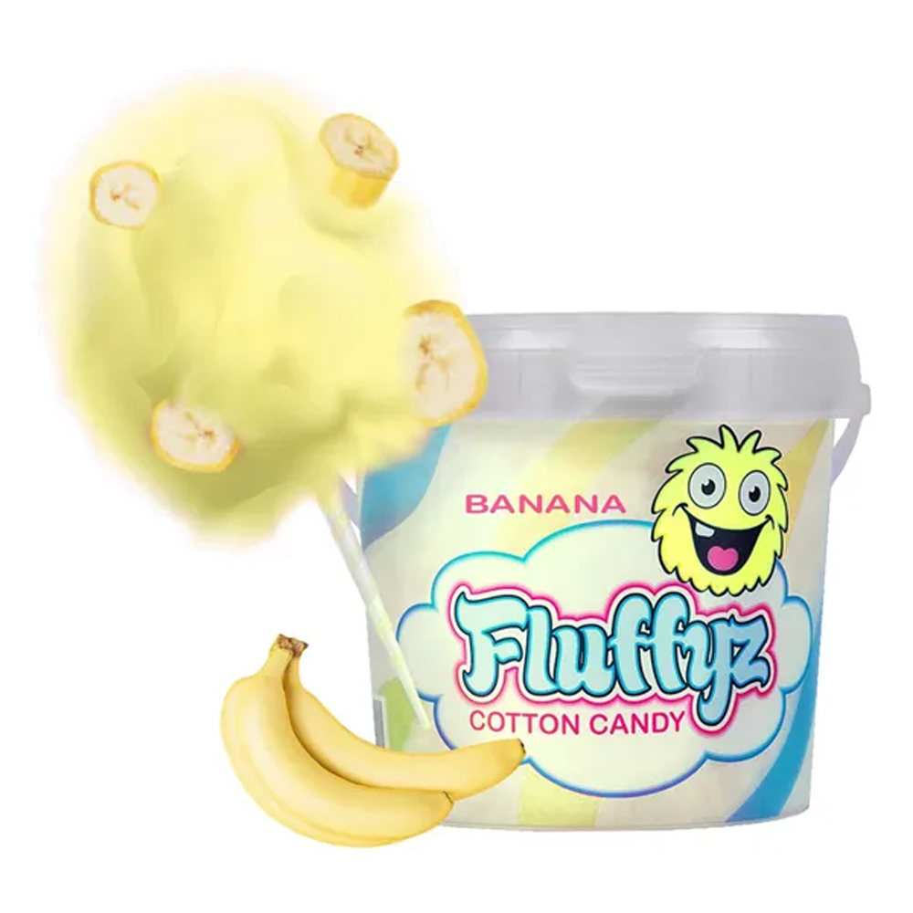 Sockervadd Fluffyz Banan 50G Burk