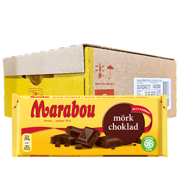 Marabou Mörk Choklad 180g x18 | Default Start Page - Alla kategorier - Godis - Choklad | Gottegrisen