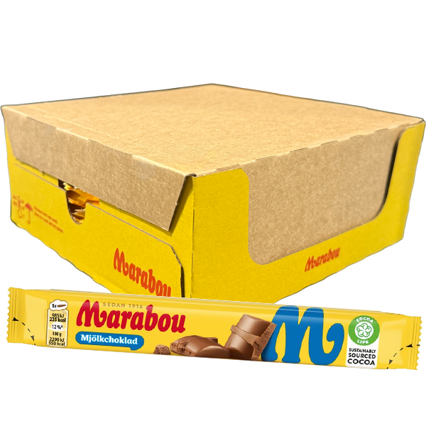 Marabou Mjölkchoklad Bar 43g x 36st | Default Start Page - Alla kategorier - Godis - Storpack | Gottegrisen