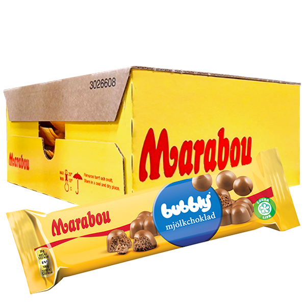 Marabou Bubblig Mjölkchoklad 60g x 20st | Default Start Page - Alla kategorier - Godis - Storpack | Gottegrisen