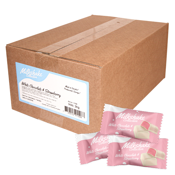 Milkshake White Choco & Strawberry 2kg | Default Start Page - Alla kategorier - Varumärken - Mormor Lisas Konfektyr | Gottegrisen
