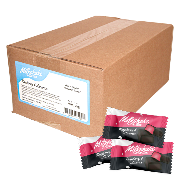 Milkshake Raspberry & Licorice 2KG | Default Start Page - Alla kategorier - Varumärken - Mormor Lisas Konfektyr | Gottegrisen