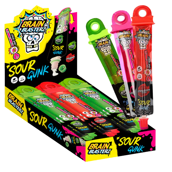 Brain Blasterz Sour Gunk 28g x 12st | Default Start Page - Alla kategorier - Godis - Påsar & Stycksaker - Roliga Stycksaker | Gottegrisen