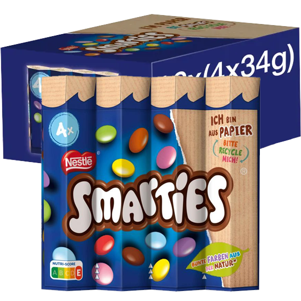 Smarties 4-pack 136g x 12st | Default Start Page - Alla kategorier - Godis - Storpack | Gottegrisen