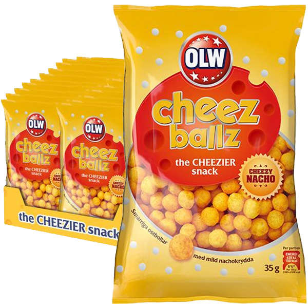 OLW Cheez Balls 20st x 35g | Default Start Page - Alla kategorier - Fika - Till Fikarummet | Gottegrisen