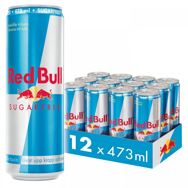 Red Bull Sockerfri 473ml x 12st | Default Start Page - Alla kategorier - Drycker - Energidryck | Gottegrisen