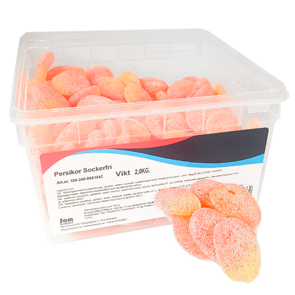 Persikor Sockerfri 2KG | Default Start Page - Alla kategorier - Godis - Sockerfritt & Special - Sockerfritt | Gottegrisen