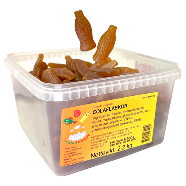 Colaflaskor Scandi Candy 2,2kg | Default Start Page - Alla kategorier - Godis - Lösvikt | Gottegrisen