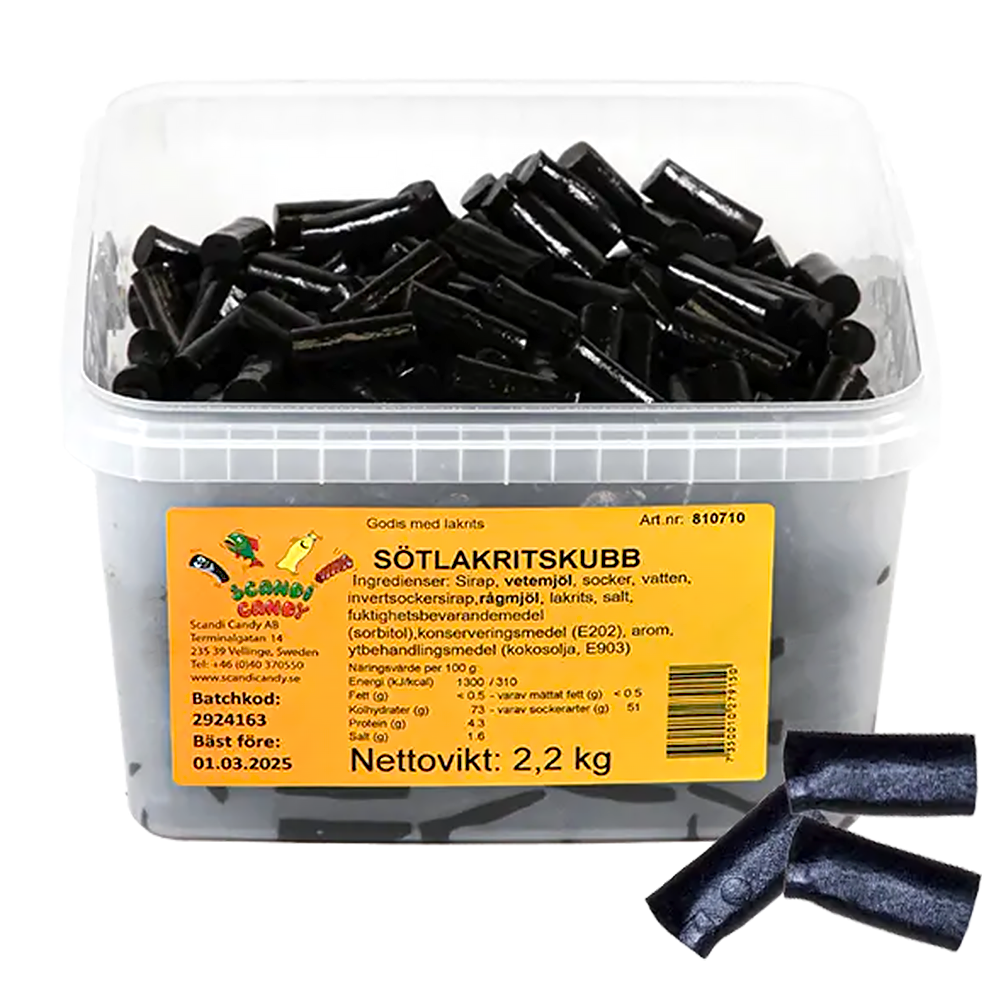 Scandi Candy Sötlakritskubb 2,2kg | Default Start Page - Alla kategorier - Godis - Lakrits | Gottegrisen