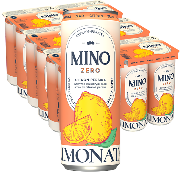 Mino Zero Citron Persika 33cl x 24st | Default Start Page - Alla kategorier - Nyheter - Nyheter 2025 - Dryck - Nyheter 2025 | Gottegrisen