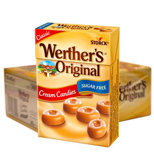 Werthers Cream Candies Sockerfri 12x 42g | Default Start Page - Alla kategorier - Godis - Sockerfritt & Special - Sockerfritt | Gottegrisen