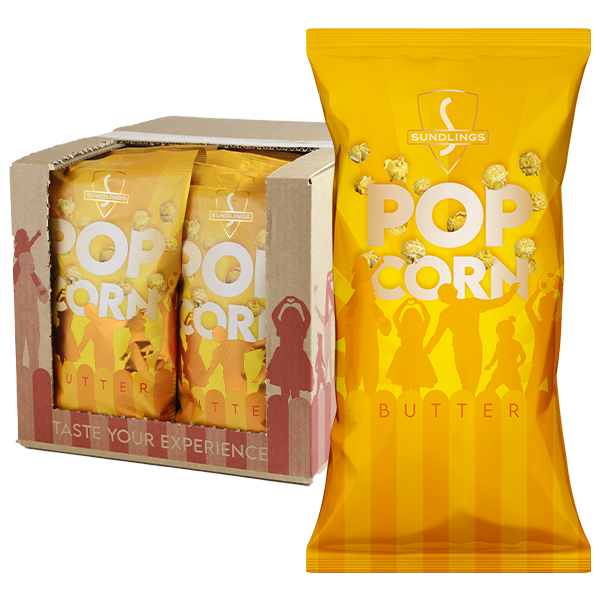 Sundlings Butter Popcorn 50g x 12st | Default Start Page - Alla kategorier - Chips & Snacks - Popcorn | Gottegrisen