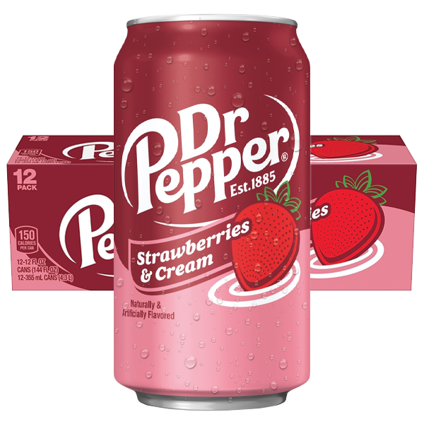 Dr Pepper Strawberry Cream 35,5cl x 12st | Default Start Page - Alla kategorier - Taste the world - Dryck - Import | Gottegrisen