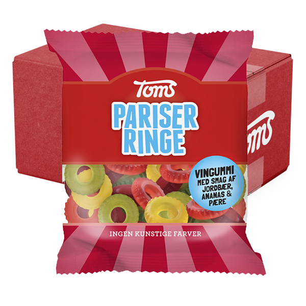Toms Pariserringe 18st x 80g | Default Start Page - Alla kategorier - Godis - Påsar & Stycksaker - Godispåsar | Gottegrisen