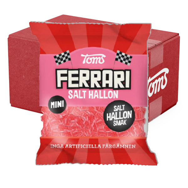 Toms Mini Ferrari Salt Hallon 15st x 80g | Default Start Page - Alla kategorier - Godis - Påsar & Stycksaker - Godispåsar | Gottegrisen