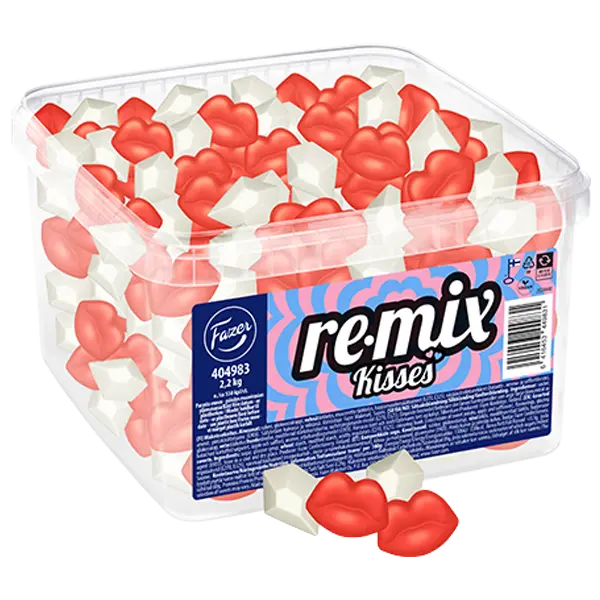 Fazer Remix Kisses 2,2kg | Default Start Page - Alla kategorier - Godis - Lösvikt | Gottegrisen