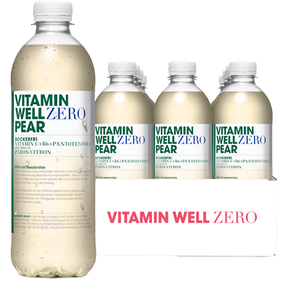 Vitamin Well Zero Pear 50cl x 12st | Default Start Page - Alla kategorier - Varumärken - Vitamin Well | Gottegrisen