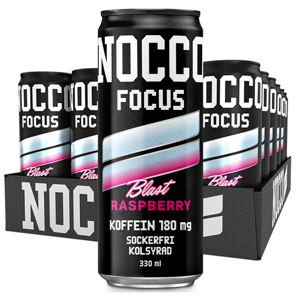 NOCCO Focus 3 Raspberry Blast 24x 33cl | Default Start Page - Alla kategorier - Varumärken - NOCCO | Gottegrisen