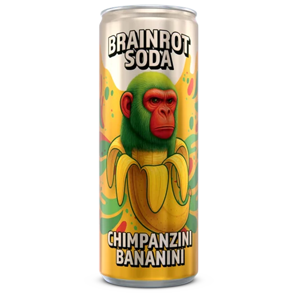 Brainrot Soda Chimpansini Bananini 250ml | Default Start Page - Alla kategorier - Nyheter | Gottegrisen