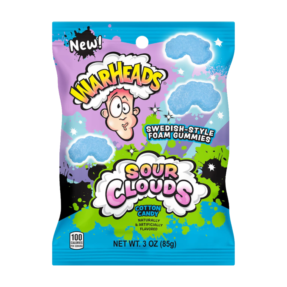 Warheads Sour Clouds Cotton Candy 85g