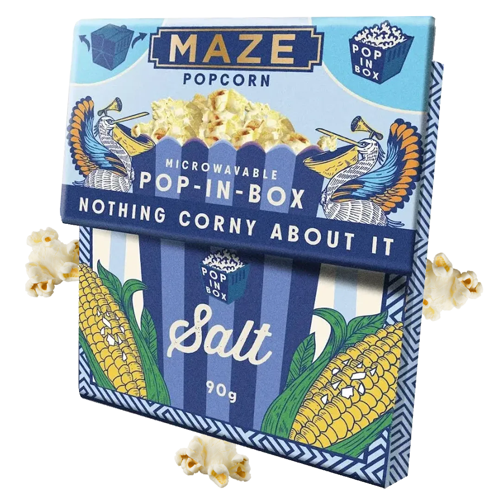 Maze Pop in Box Popcor Salt Flavor 90g | Default Start Page - Alla kategorier - Nyheter - Nyheter 2026 - Snacks - Nyheter 2026 | Gottegrisen