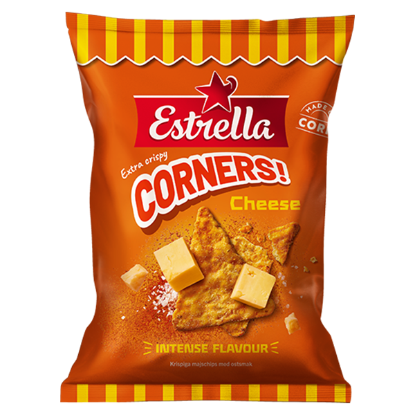 Estrella Corners Cheese 160g | Default Start Page - Alla kategorier - Nyheter - Nyheter 2025 - Snacks - Nyheter 2025 | Gottegrisen