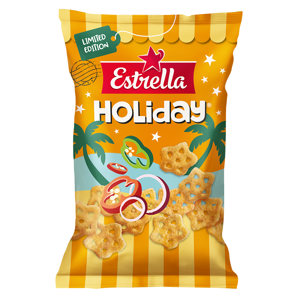 Estrella Holiday Stjärnor 85g | Default Start Page - Alla kategorier - Nyheter - Nyheter 2026 - Snacks - Nyheter 2026 | Gottegrisen