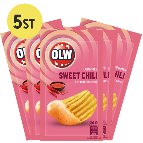 5st - OLW Dippmix Sweet Chili 26g | Default Start Page - Alla kategorier - Chips & Snacks - Dipp & Tillbehör | Gottegrisen