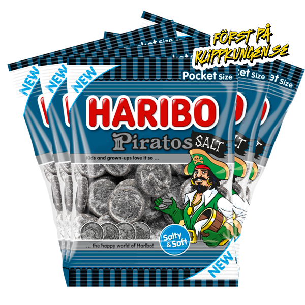 5st - Haribo Piratos Salt 70g | Default Start Page - Alla kategorier - Nyheter - Nyheter 2025 - Godis - Nyheter 2025 | Gottegrisen