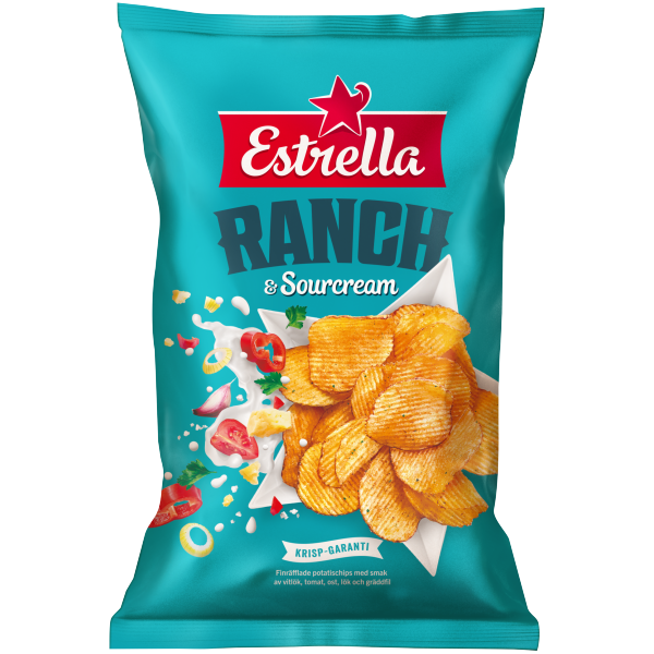 Estrella Ranch & Sourcream 175g | Default Start Page - Alla kategorier - Chips & Snacks - Chips - Potatischips | Gottegrisen