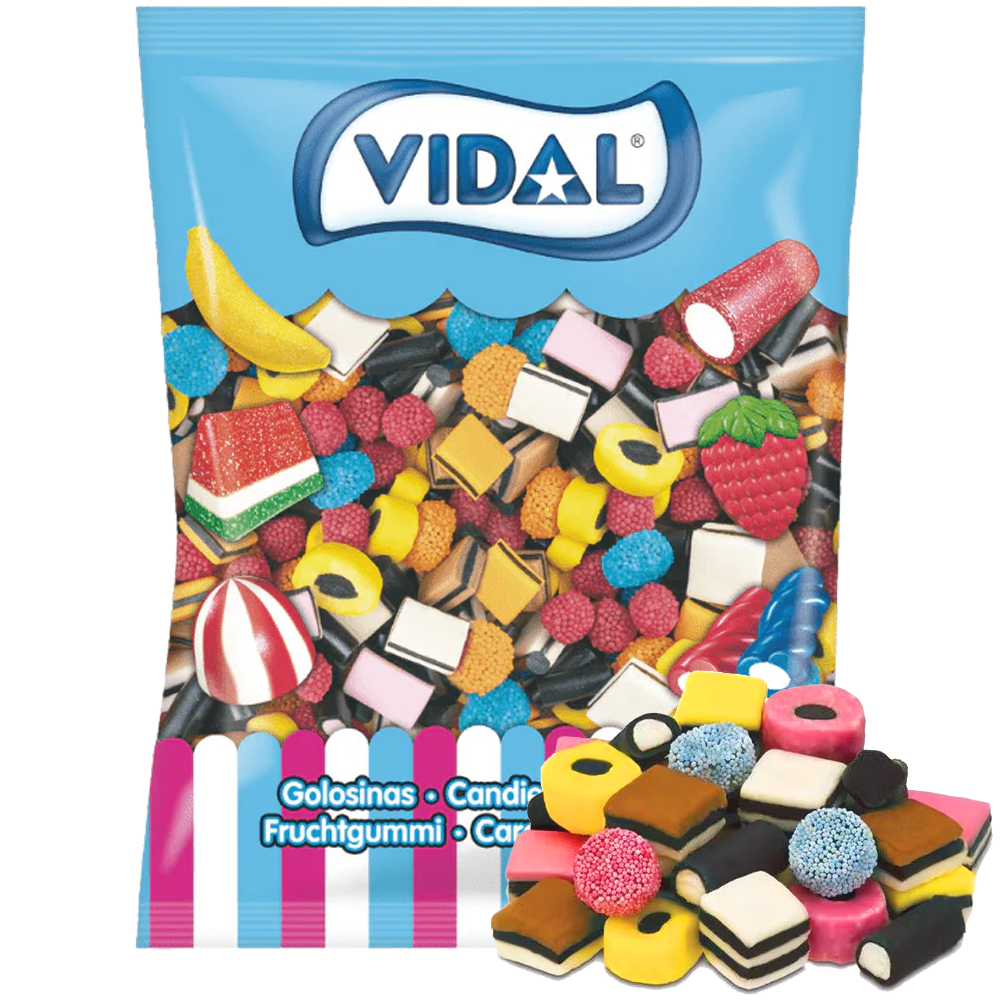 Vidal Liquorice Allsorts 1kg | Default Start Page - Alla kategorier - Godis - Påsar & Stycksaker | Gottegrisen