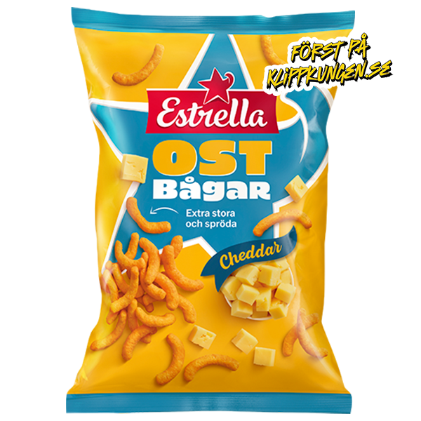 Estrella Ostbågar Cheddar 210g | Default Start Page - Alla kategorier - Nyheter - Nyheter 2024 - Snacks - Nyheter 2024 | Gottegrisen