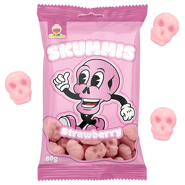 Skummis Strawberry 80g | Default Start Page - Alla kategorier - Nyheter - Nyheter 2025 - Godis - Nyheter 2025 | Gottegrisen