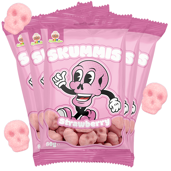5st - Skummis Strawberry 80g | Default Start Page - Alla kategorier - Nyheter - Nyheter 2025 - Godis - Nyheter 2025 | Gottegrisen