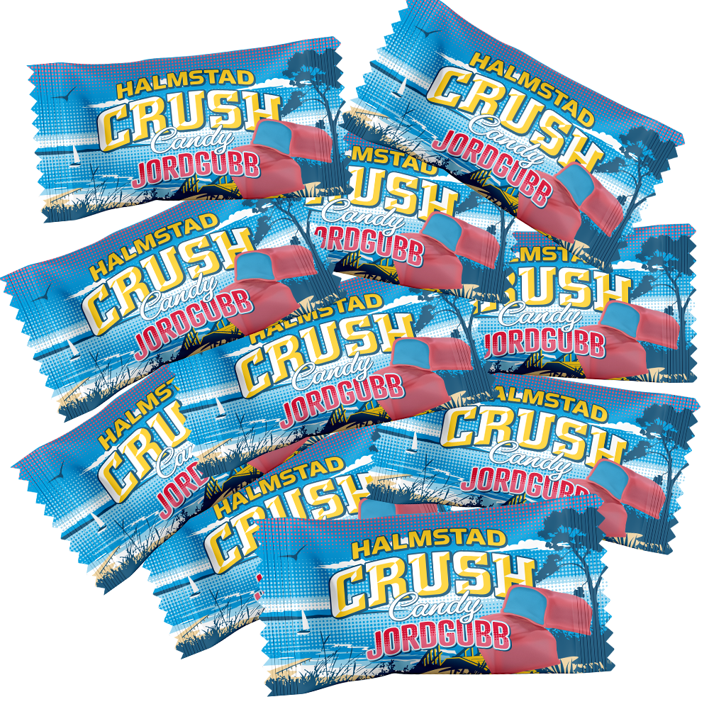 10st - Halmstad Crush Candy Jordgubb | Default Start Page - Alla kategorier - Nyheter - Nyheter 2026 - Godis - Nyheter 2026 | Gottegrisen