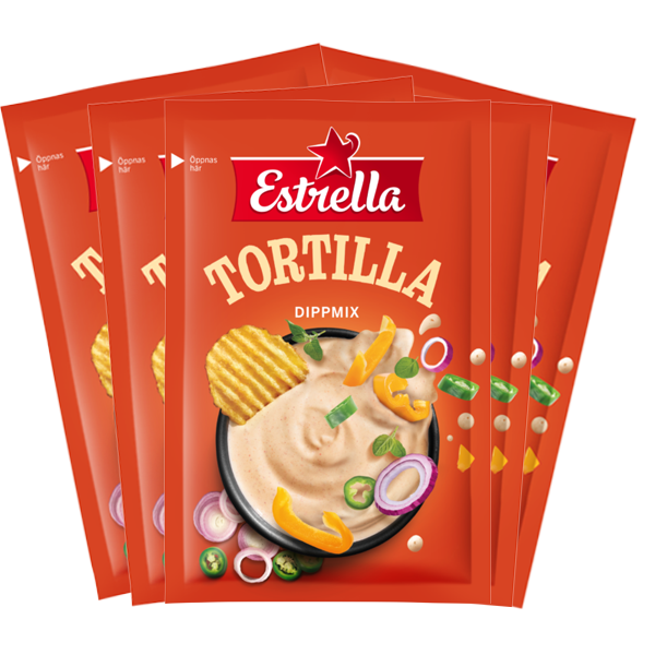5st - Estrella Dippmix Tortilla 28g | Default Start Page - Alla kategorier - Chips & Snacks - Dipp & Tillbehör | Gottegrisen