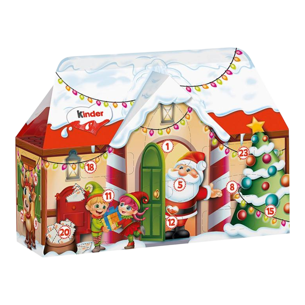 Kinder Hus 3D Adventskalender 234G | Default Start Page - Alla kategorier - Godis - Säsongsvaror - Julgodis - Adventskalender Godis | Gottegrisen