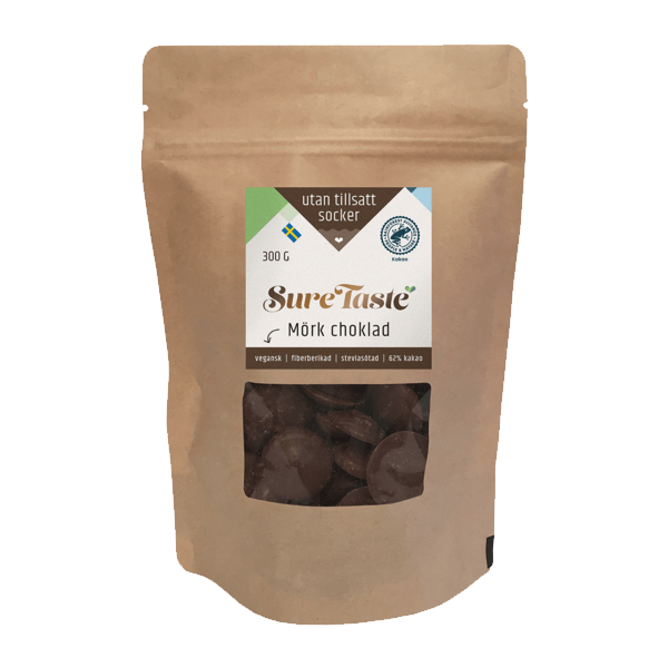 Chokladpellets Mörk Choklad 300g | Default Start Page - Alla kategorier - Godis - Sockerfritt & Special - Sockerfritt | Gottegrisen