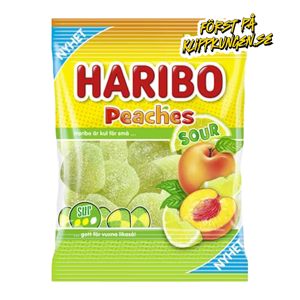 Haribo Sura Persikor 70g | Default Start Page - Alla kategorier - Nyheter - Nyheter 2024 - Godis - Nyheter 2024 | Gottegrisen