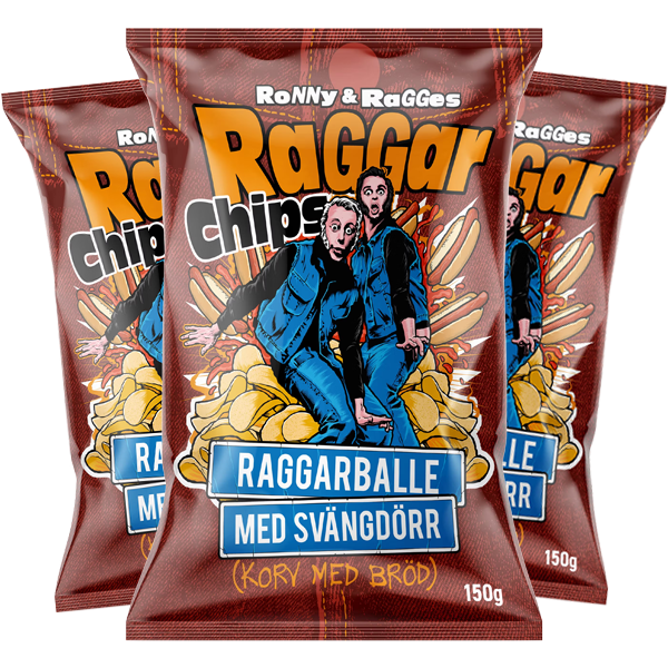 3st - Raggarchips Raggarballe 150g | Default Start Page - Alla kategorier - Chips & Snacks - Chips - Potatischips | Gottegrisen