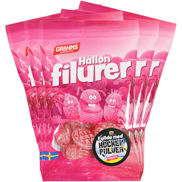 5st - Grahns Hallonfilurer 70g | Default Start Page - Alla kategorier - Godis - Påsar & Stycksaker | Gottegrisen