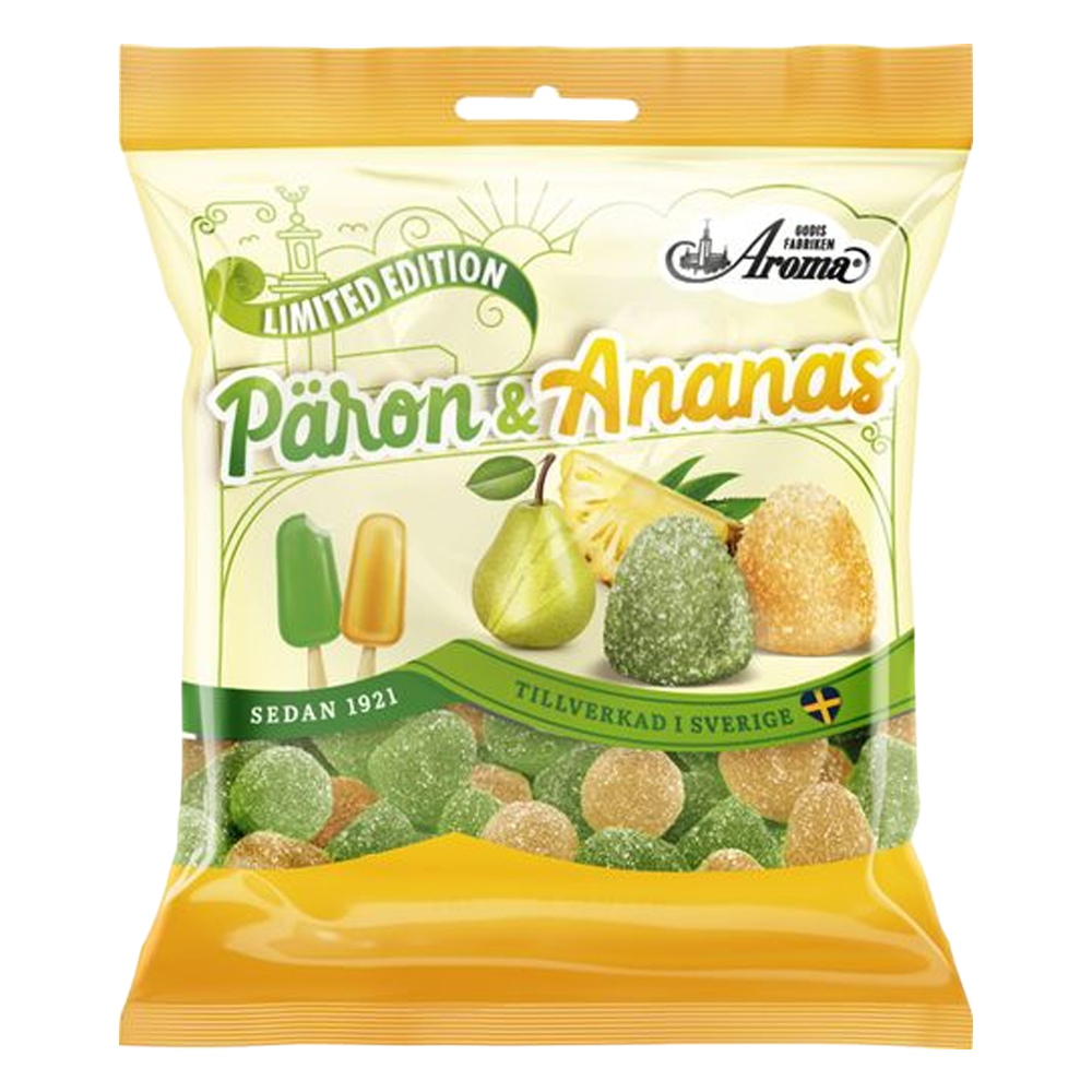 Aroma Päron & Ananastoppar 115g